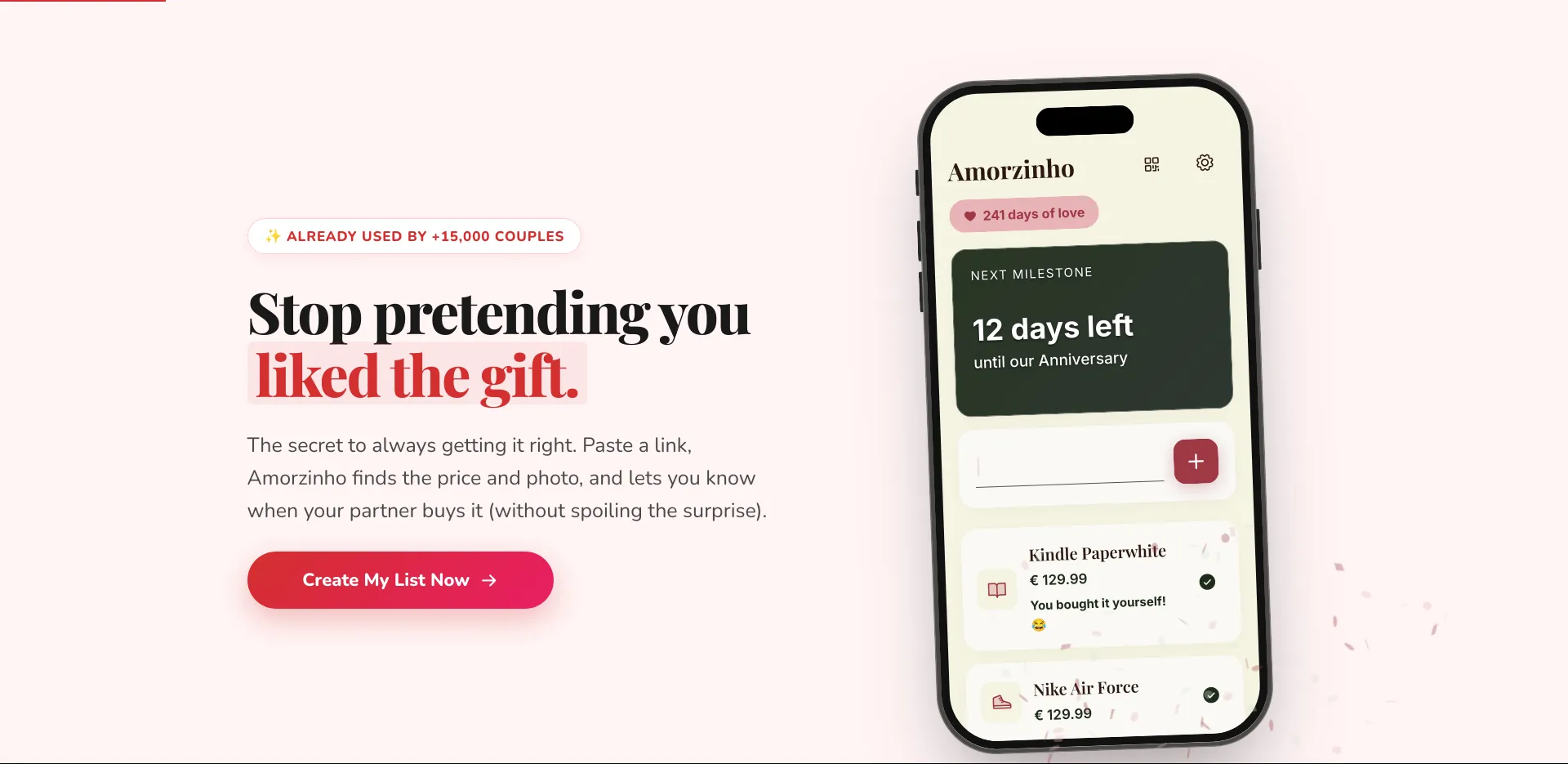 Amorzinho Website Preview