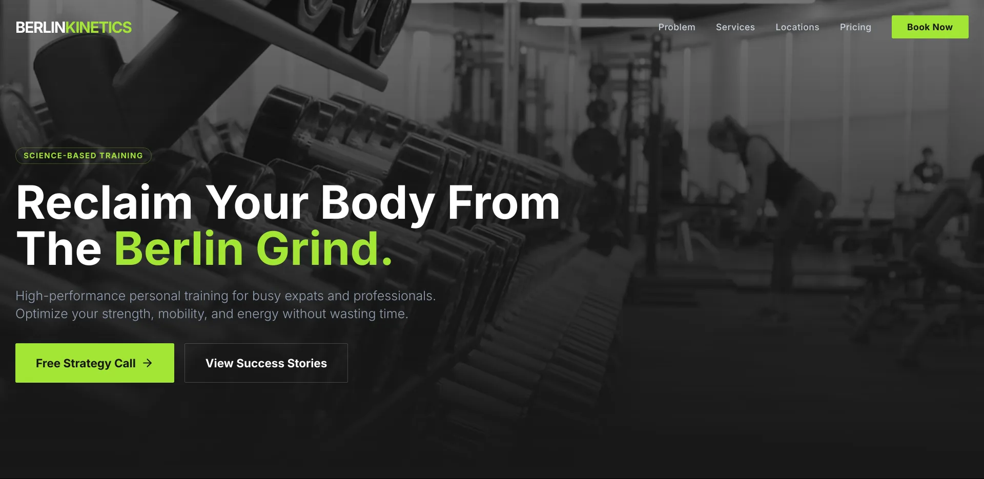 Berlin Kinetics Website Preview