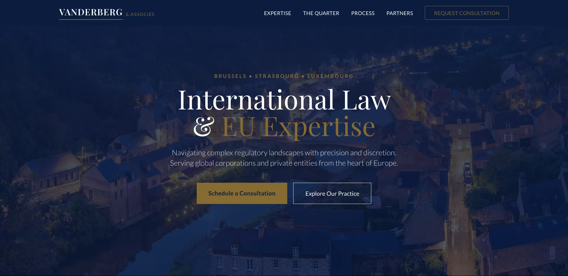 Vanderberg & Associés Website Preview