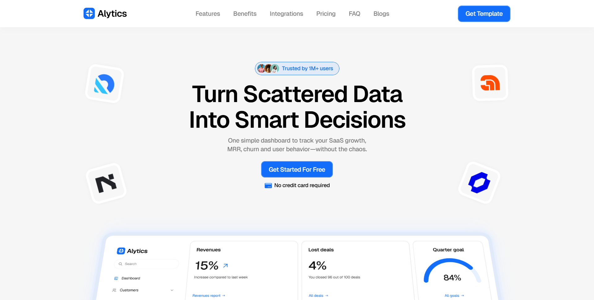 Alytics — B2B analytics product page