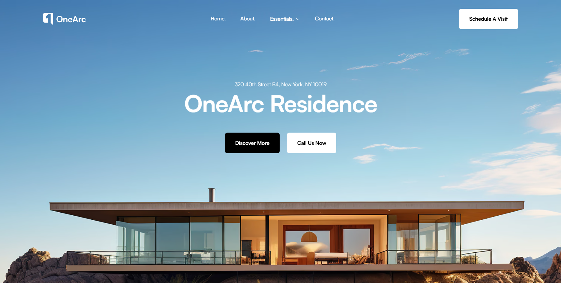 OneArc Residence — luxury home concept site